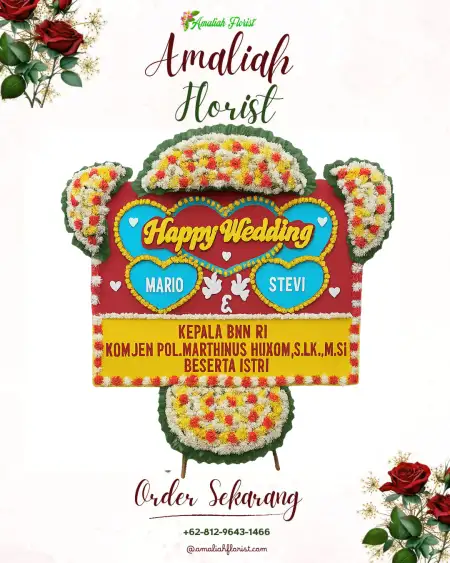 Papan Bunga Pernikahan Karangaji